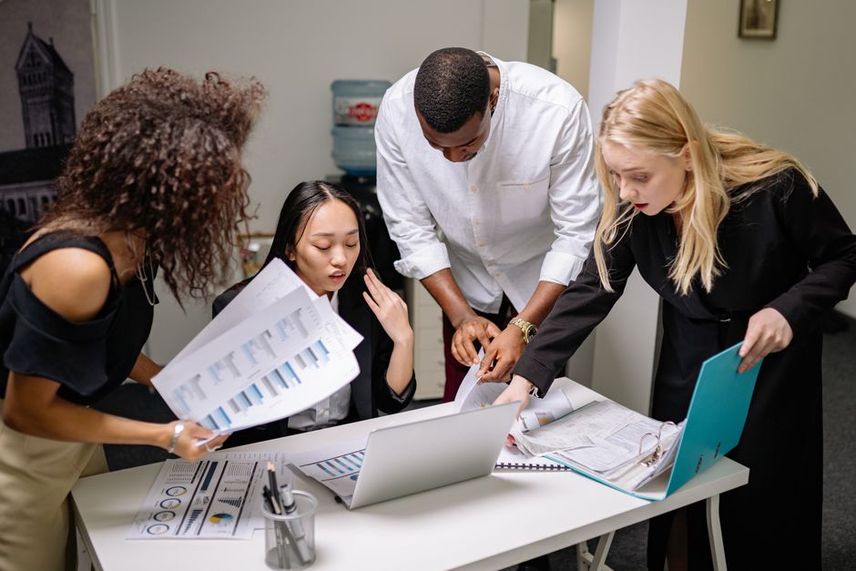 team analyzing GEO dashboard with low score